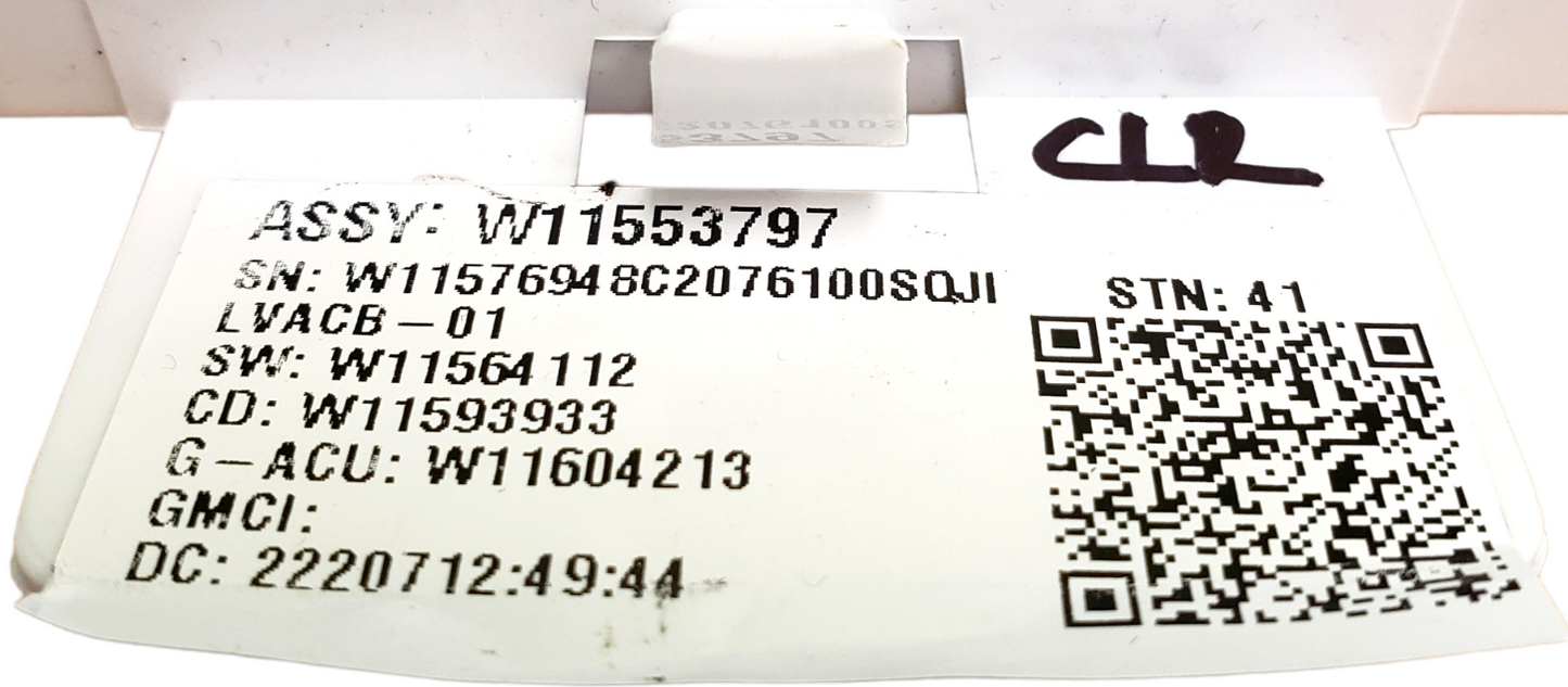 Genuine Whirlpool Washer Control W11553797 Same Day Shipping & 60 Days Warranty*