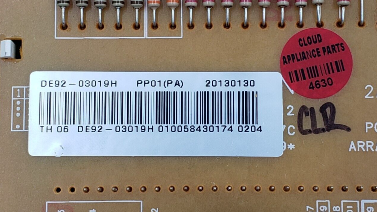 Genuine Samsung Range Control Board DE92-03019H Same Day Ship & 60 Days Warranty