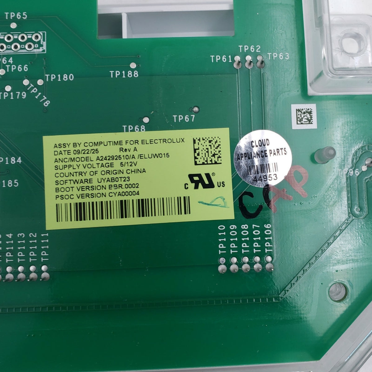 Electrolux New Dryer Control Board A24292510  *Same Day Ship & 60 Days Warranty*