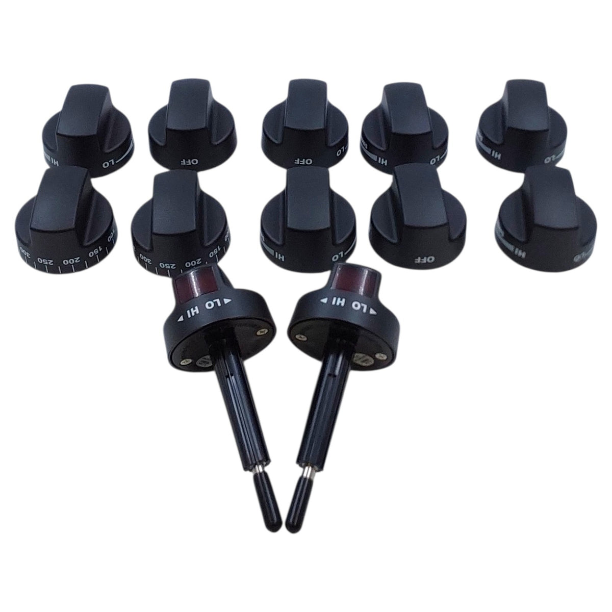 Wolf New Range Black Set Control Knobs 805813 *Same Day Ship & 60 Days Warranty*