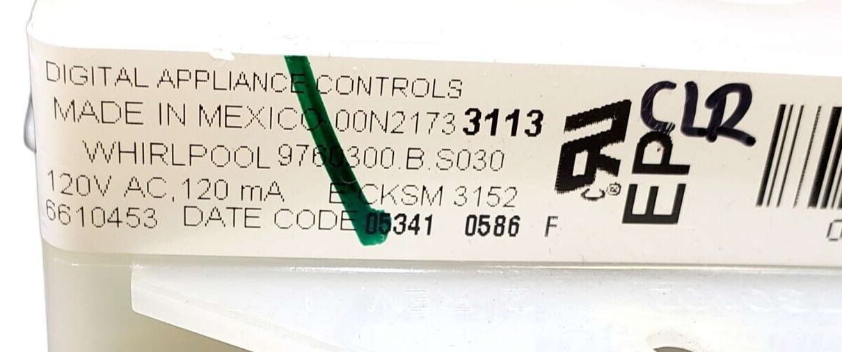 Genuine Whirlpool Range Control Board 9760300 *Same Day Ship & 60 Days Warranty*