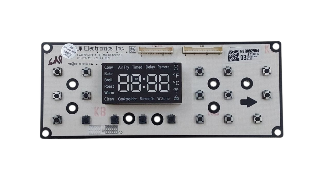 LG New Range Control Board EBR89296403 ***Same Day Shipping & 60 Days Warranty**