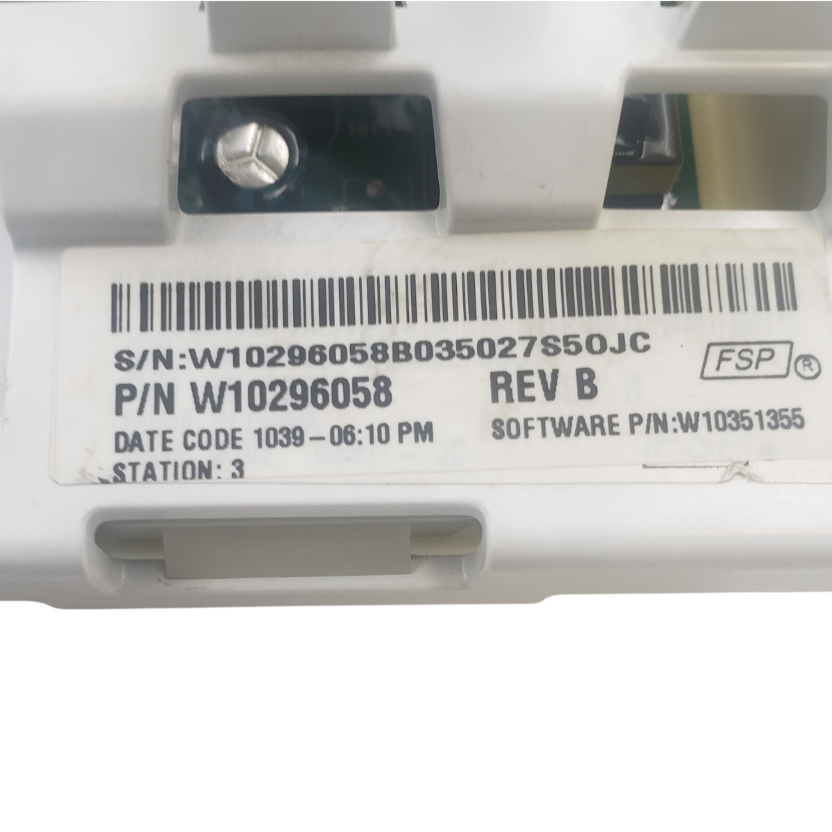 Whirlpool OEM Washer Control Board W10296058 **Same Day Ship & 60 Days Warranty*