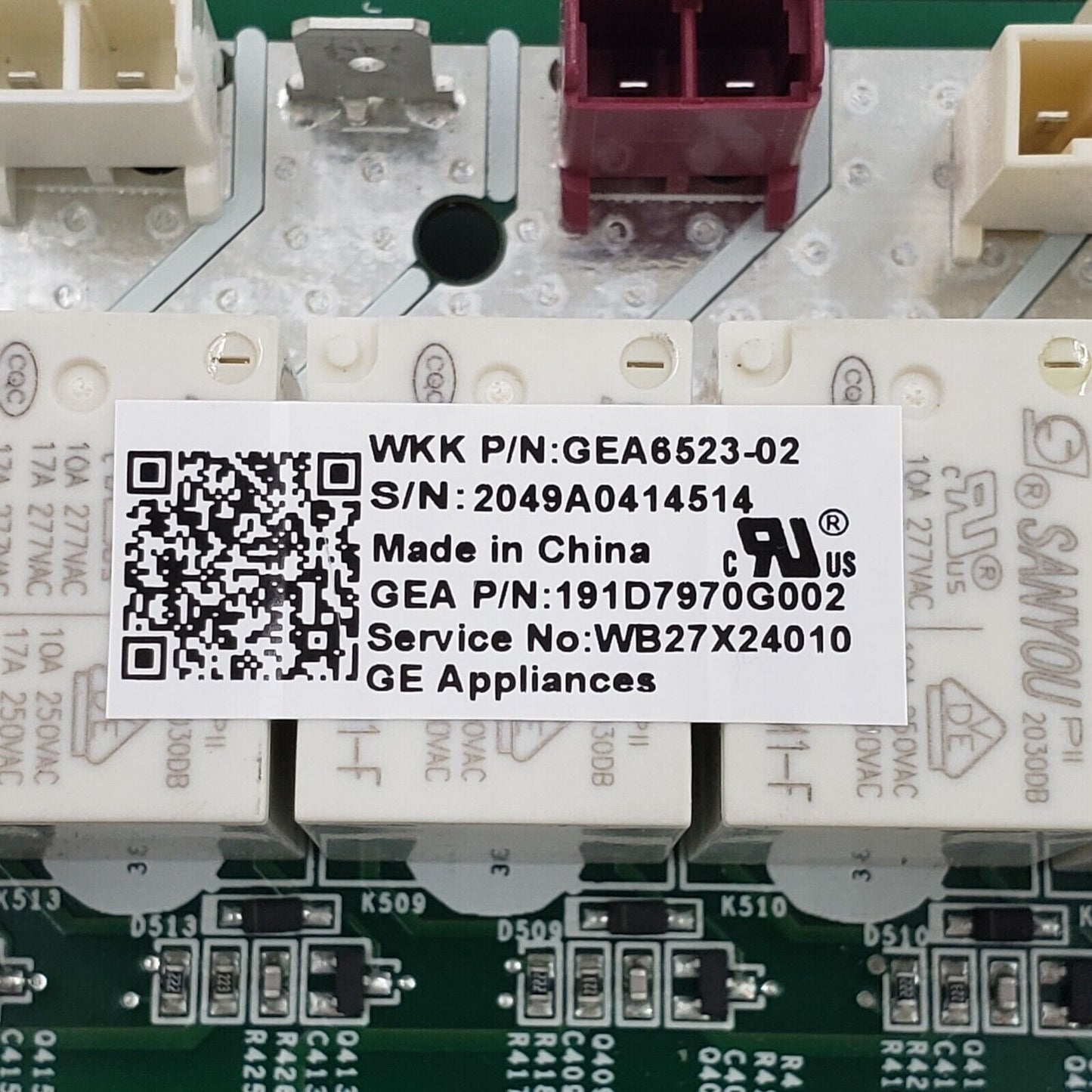 New GE Range Control Relay Board 191D7970G002 *Same Day Ship & 60 Days Warranty*
