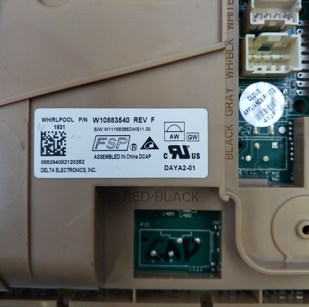 Whirlpool OEM Dishwasher Cntrl Board W10883540 Same Day Ship & 60 Days Warranty*