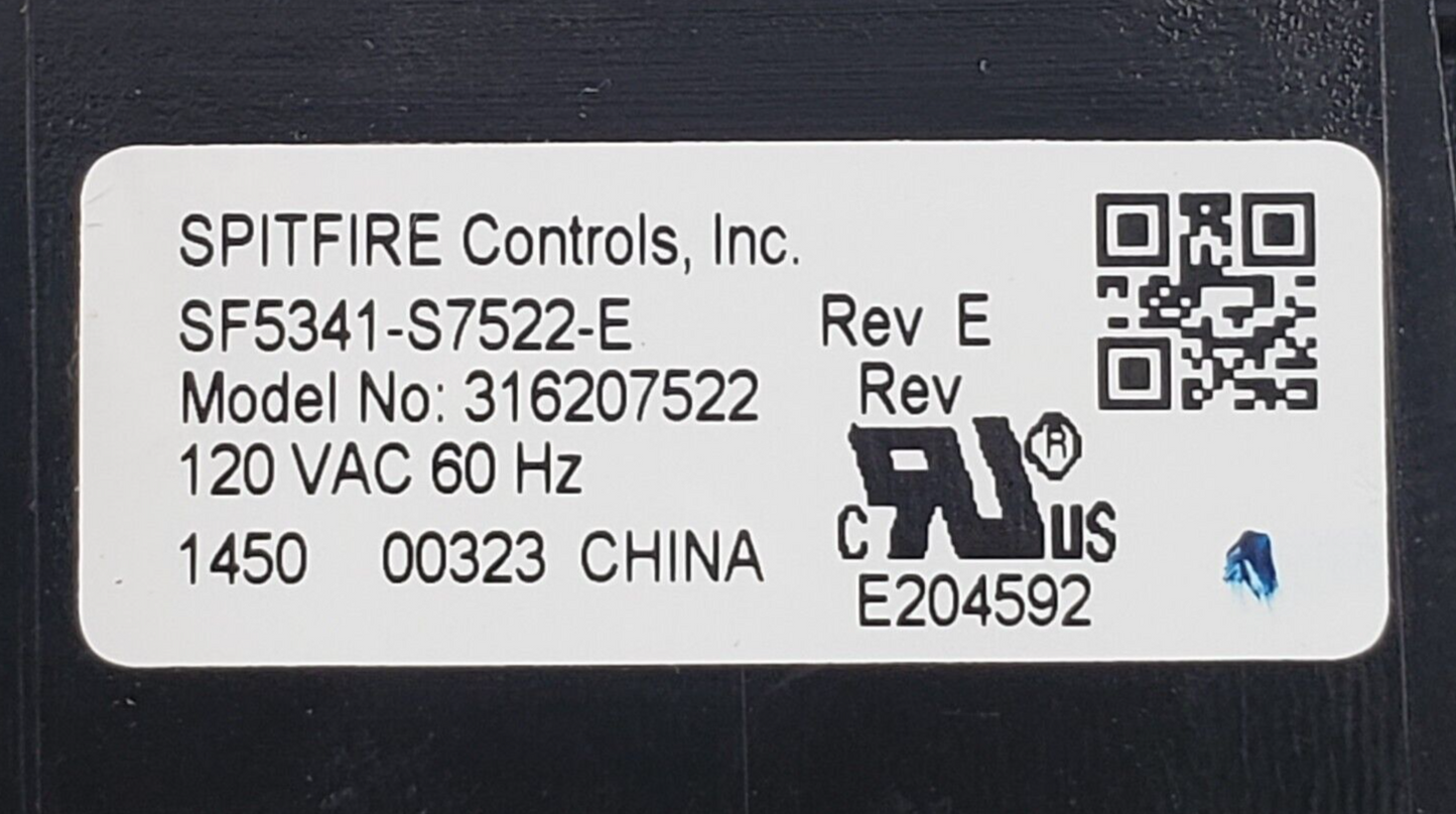 Genuine Frigidaire Range Control 316207522 Same Day Shipping & 60 Days Warranty.