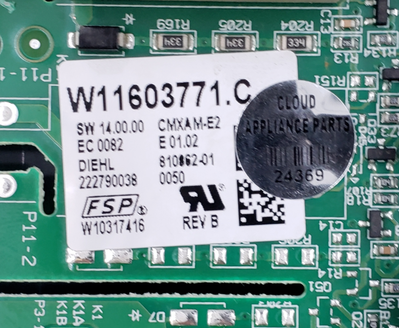 Genuine Whirlpool Range Control Board W11603771 Same Day Ship & 60 Days Warranty