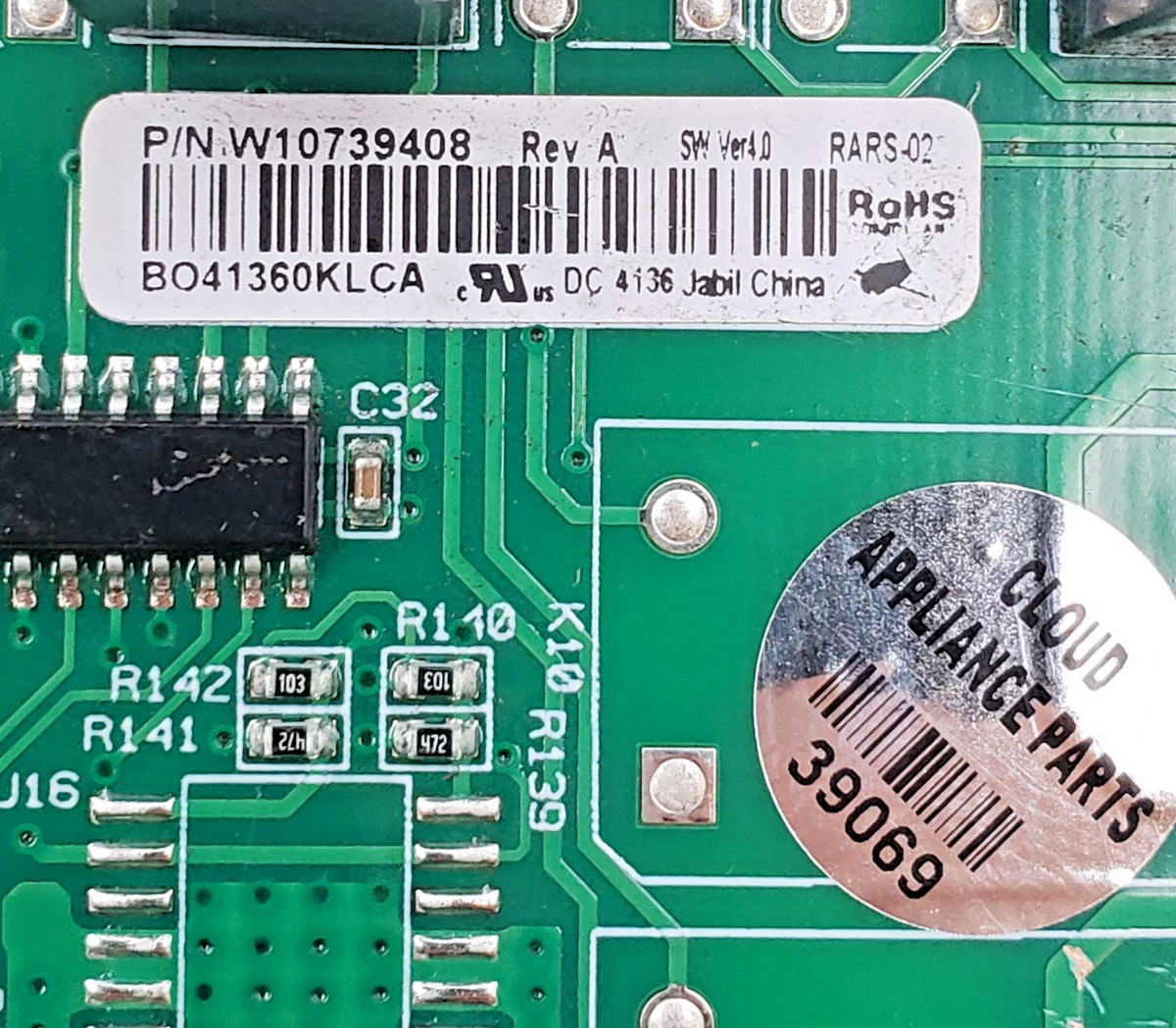 OEM Whirlpool Fridge Control Board W10739408 *Same Day Ship & 60 Days Warranty**
