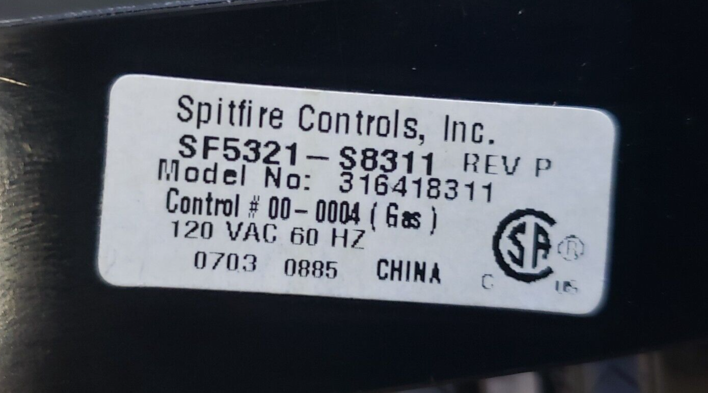 Genuine Frigidaire Range Control 316418311 Same Day Shipping & 60 Days Warranty*