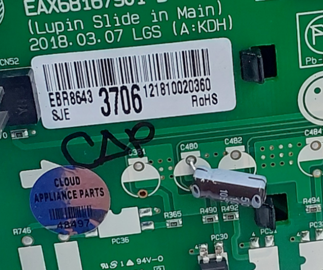 Genuine LG Range Control Board EBR86433706 Same Day Shipping & 60 Days Warranty*