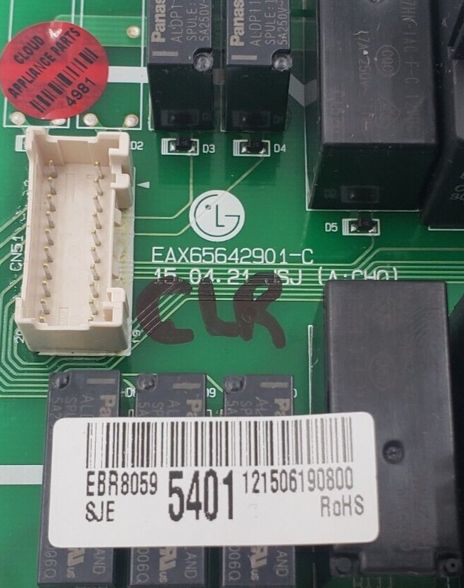 Genuine LG Range Oven Control Board EBR80595401 Same Day Ship & 60 Days Warranty