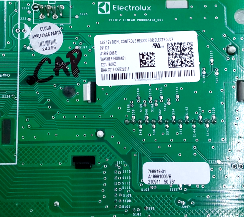 New Frigidaire Washer Control Board A18991006 Same Day Ship & 60 Days Warranty