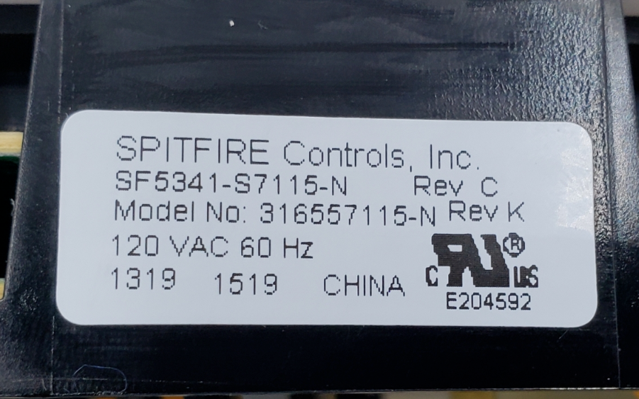 Genuine Frigidaire Range Control 316557115 Same Day Shipping & 60 Days Warranty.
