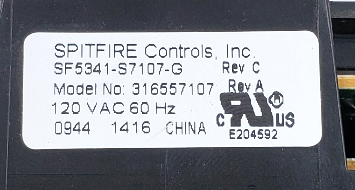 Genuine Frigidaire Range Control 316557107 Same Day Shipping & 60 Days Warranty*