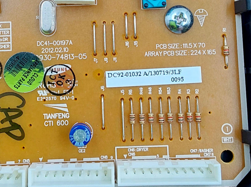 OEM Samsung Washer Control Board DC92-01032A *Same Day Ship & 60 Days Warranty**