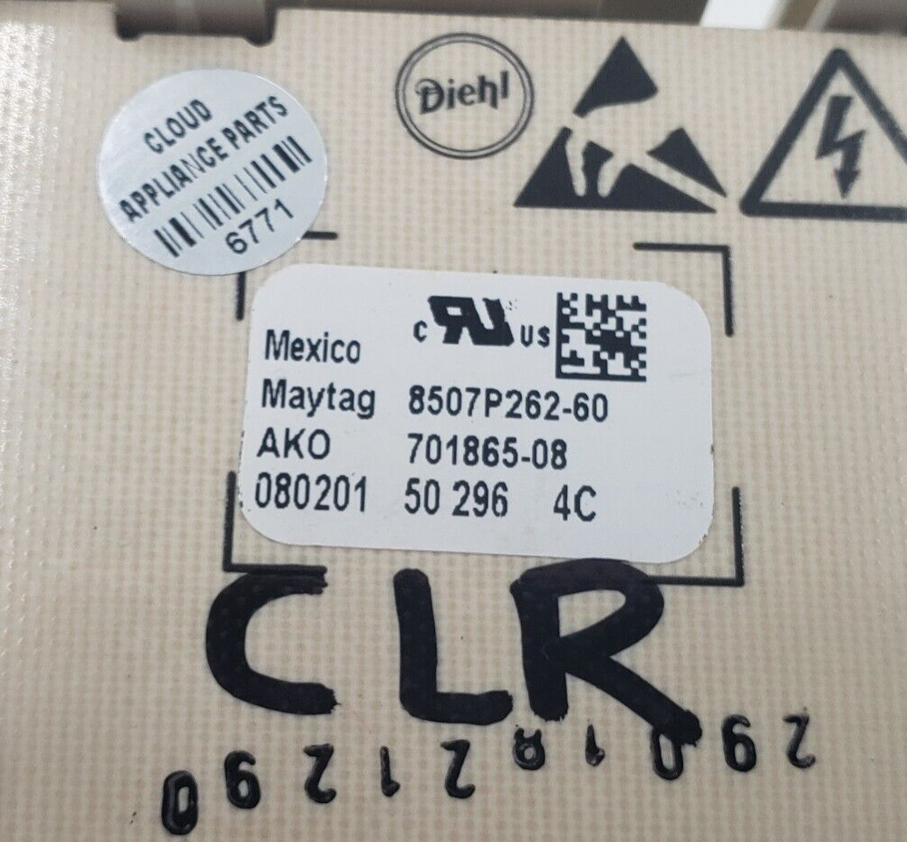 Genuine Whirlpool Oven Control 8507P262-60 Same Day Shipping & 60 Days Warranty.