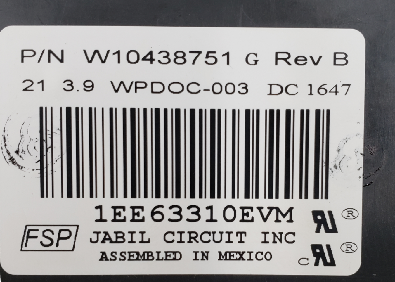 OEM Whirlpool Oven Control Board W10438751 *Same Day Shipping & 60 Days Warranty