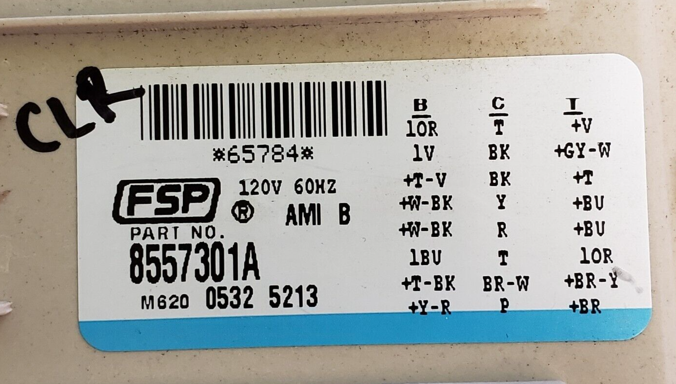 Genuine Whirlpool Washer Machine Timer 8557301 Same Day Ship & 60 Days Warranty*