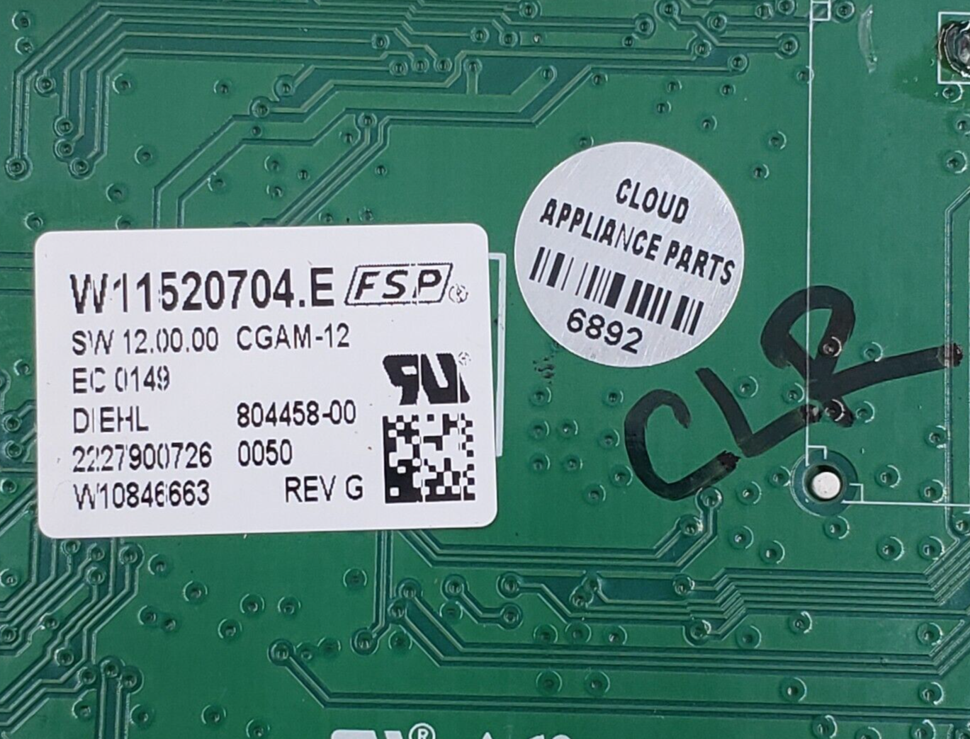 Genuine Whirlpool Range Control Board W11520704 Same Day Ship & 60 Days Warranty