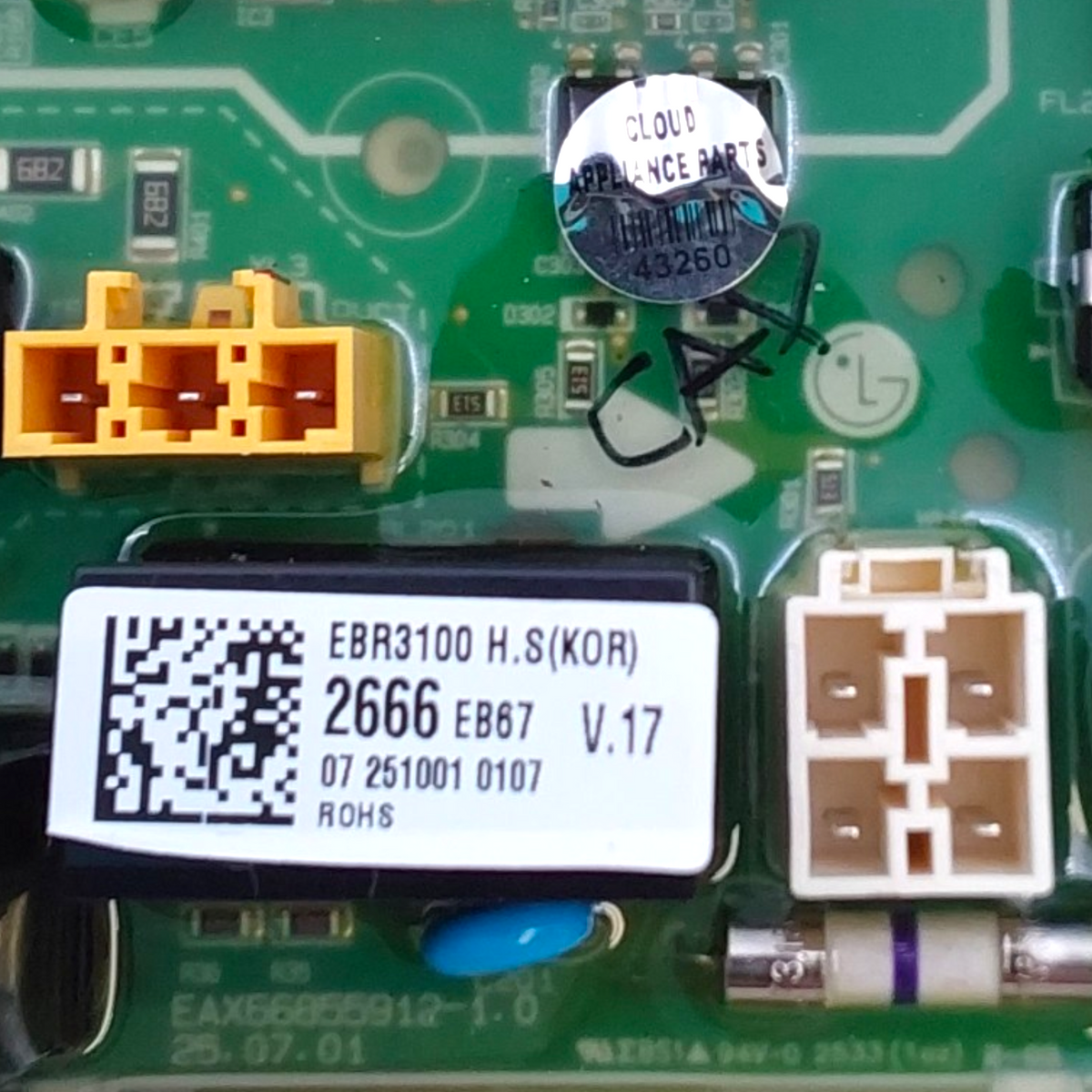 LG New Dryer Control Board Assembly EBR31002666 Same Day Ship & 60 Days Warranty