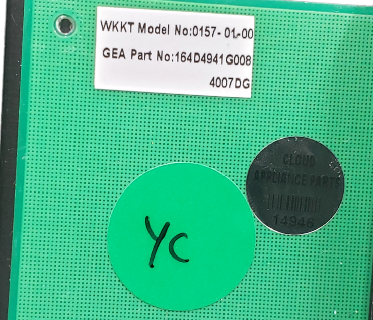 Genuine GE Touch Control Panel 164D4941G008 Same Day Shipping & 60 Days Warranty