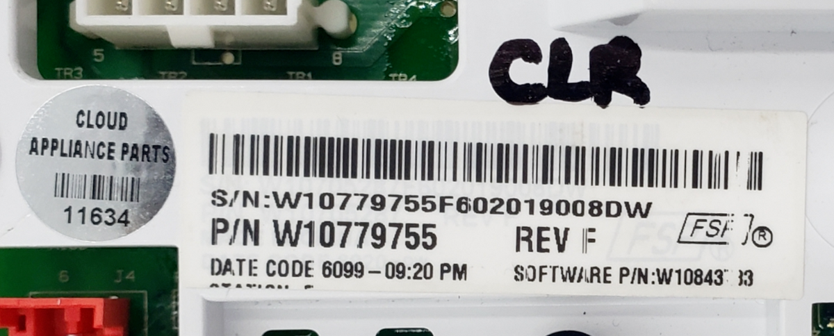 OEM Whirlpool Washer Control Board W10779755  *Same Day Ship & 60 Days Warranty*