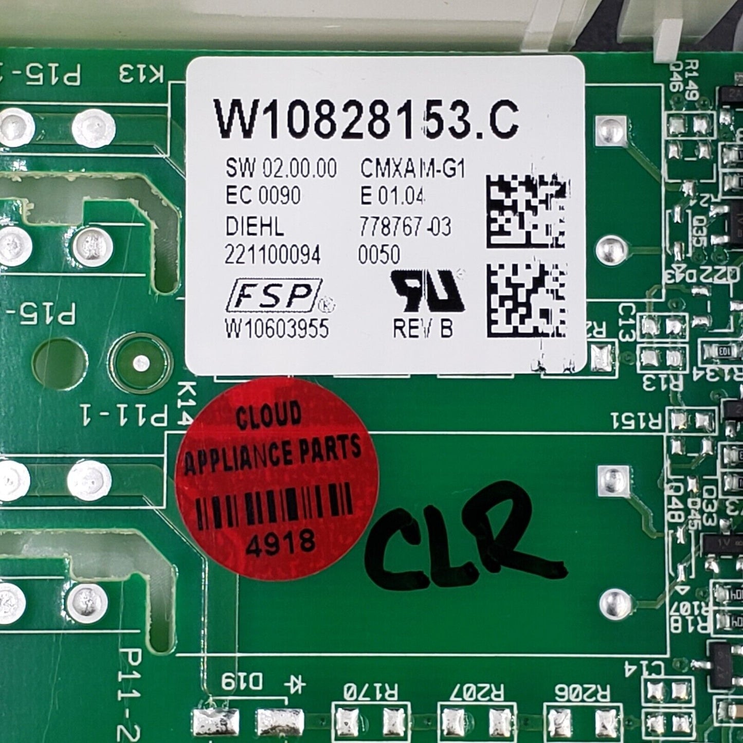 Genuine Whirlpool Range Control Board W10828153 Same Day Ship & 60 Days Warranty