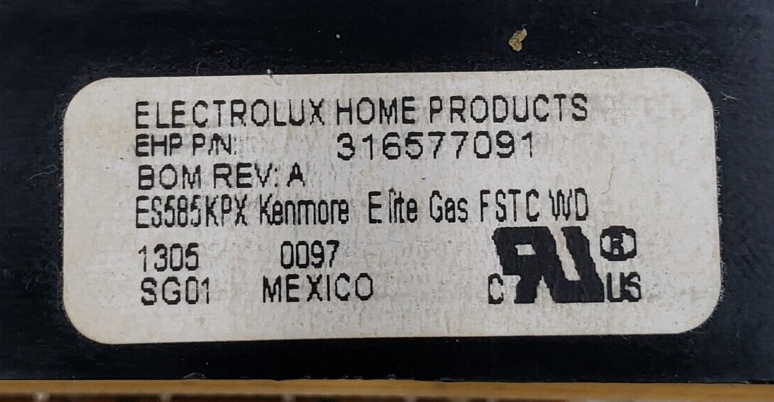 Genuine Frigidaire Range Control 316577091 Same Day Shipping & 60 Days Warranty*