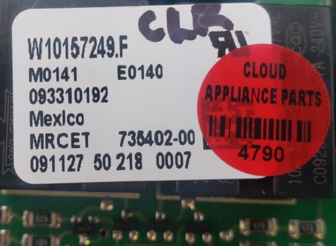 Genuine Whirlpool Oven Control Board W10157249 Same Day Ship & *60 Days Warranty