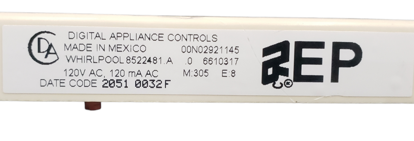 Genuine Whirlpool Oven Control Board 8522481 **Same Day Ship & 60 Days Warranty*