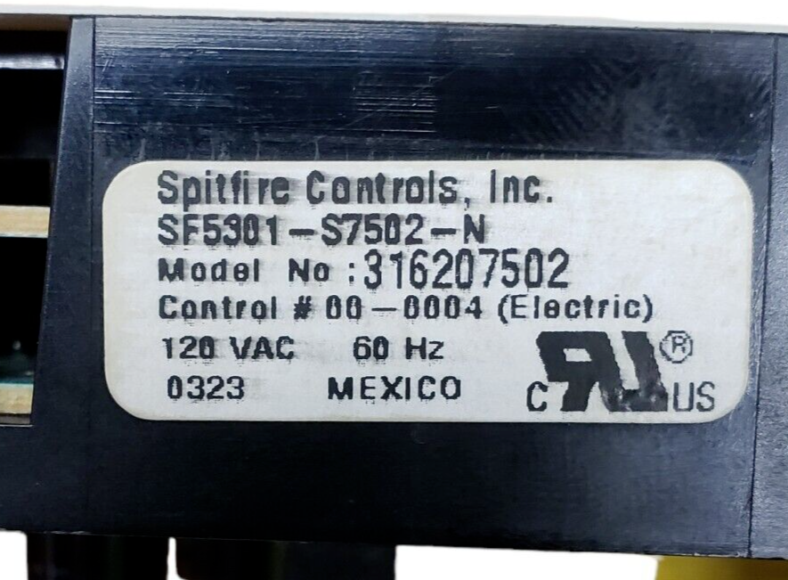 Genuine Frigidaire Range Control 316207502 Same Day Shipping & 60 Days Warranty*