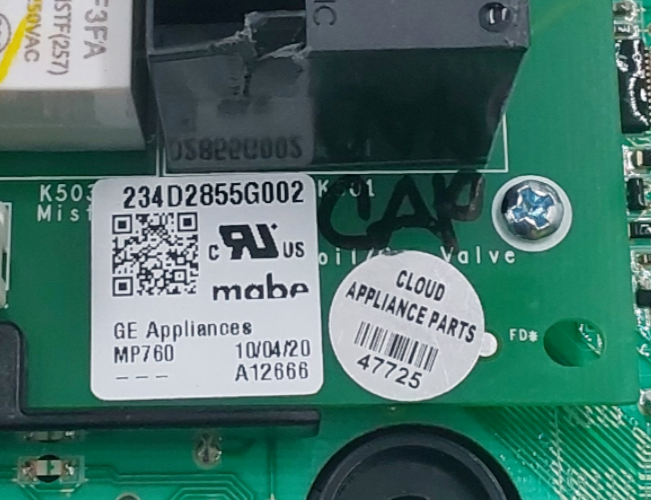 Genuine GE Dryer Control Board 234D2855G002 Same Day Shipping & 60 Days Warranty