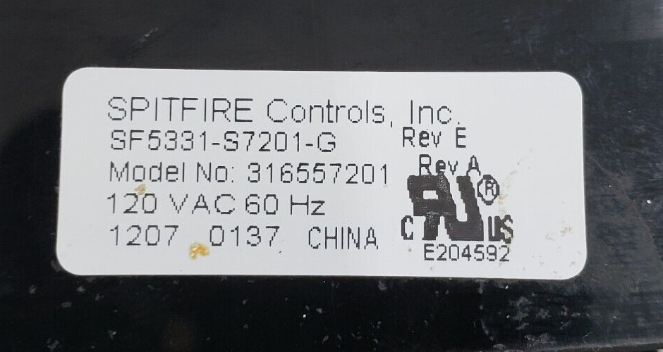 Genuine Frigidaire Range Control 316557201 Same Day Shipping & 60 Days Warranty*