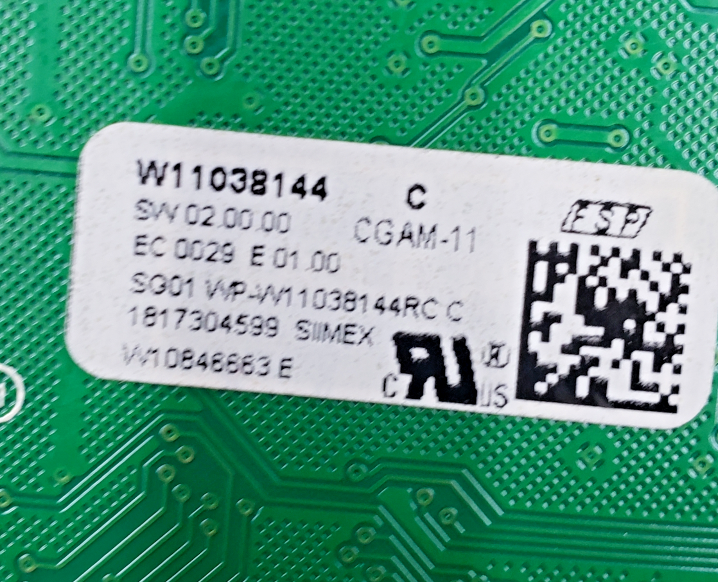 Genuine Whirlpool Range Control Board W11038144 Same Day Ship & 60 Days Warranty