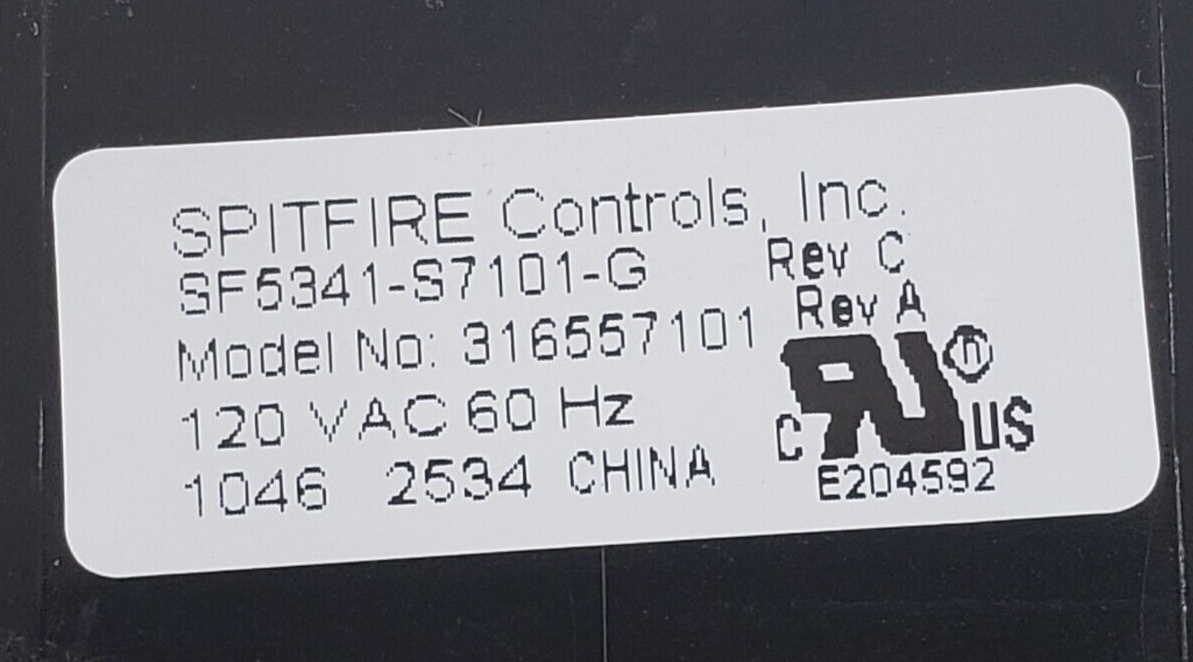 Genuine Frigidaire Range Control 316557101 Same Day Shipping & 60 Days Warranty*