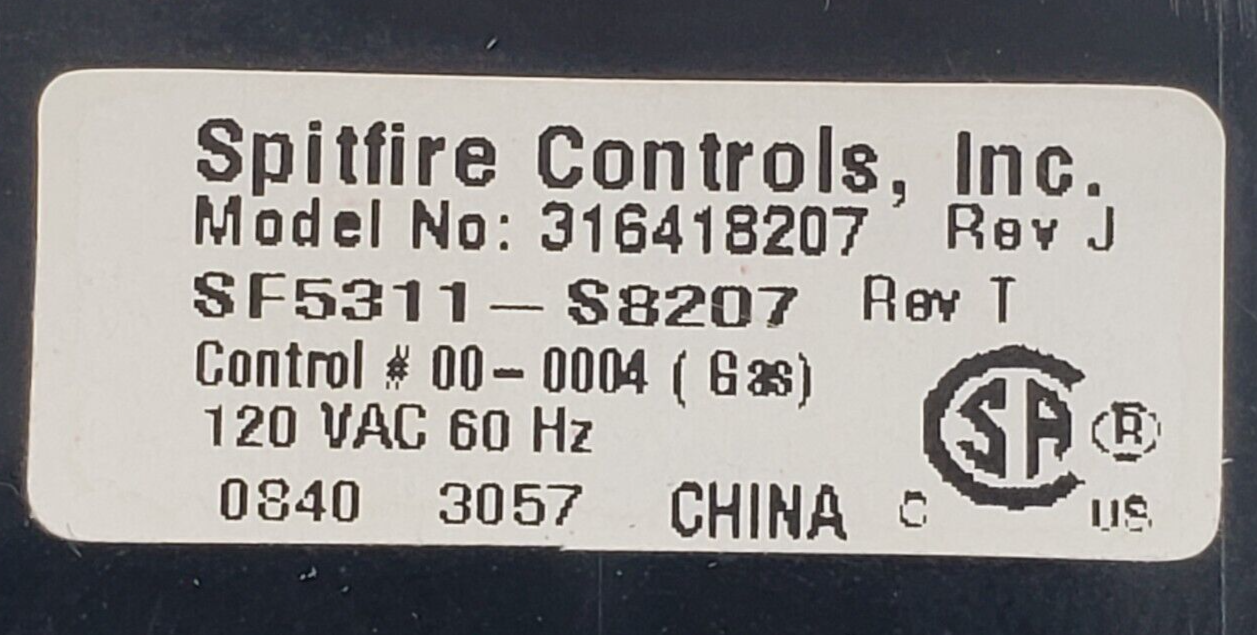 Genuine Frigidaire Range Control 316418207 Same Day Shipping & 60 Days Warranty.