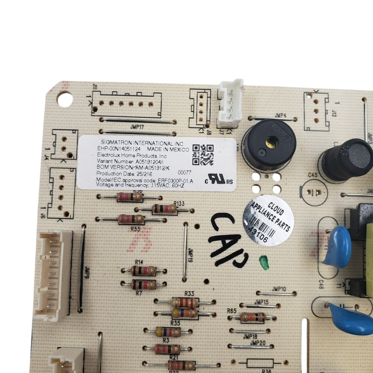 Frigidaire OEM Fridge Control Board A05191204 *Same Day Ship & 60 Days Warranty*