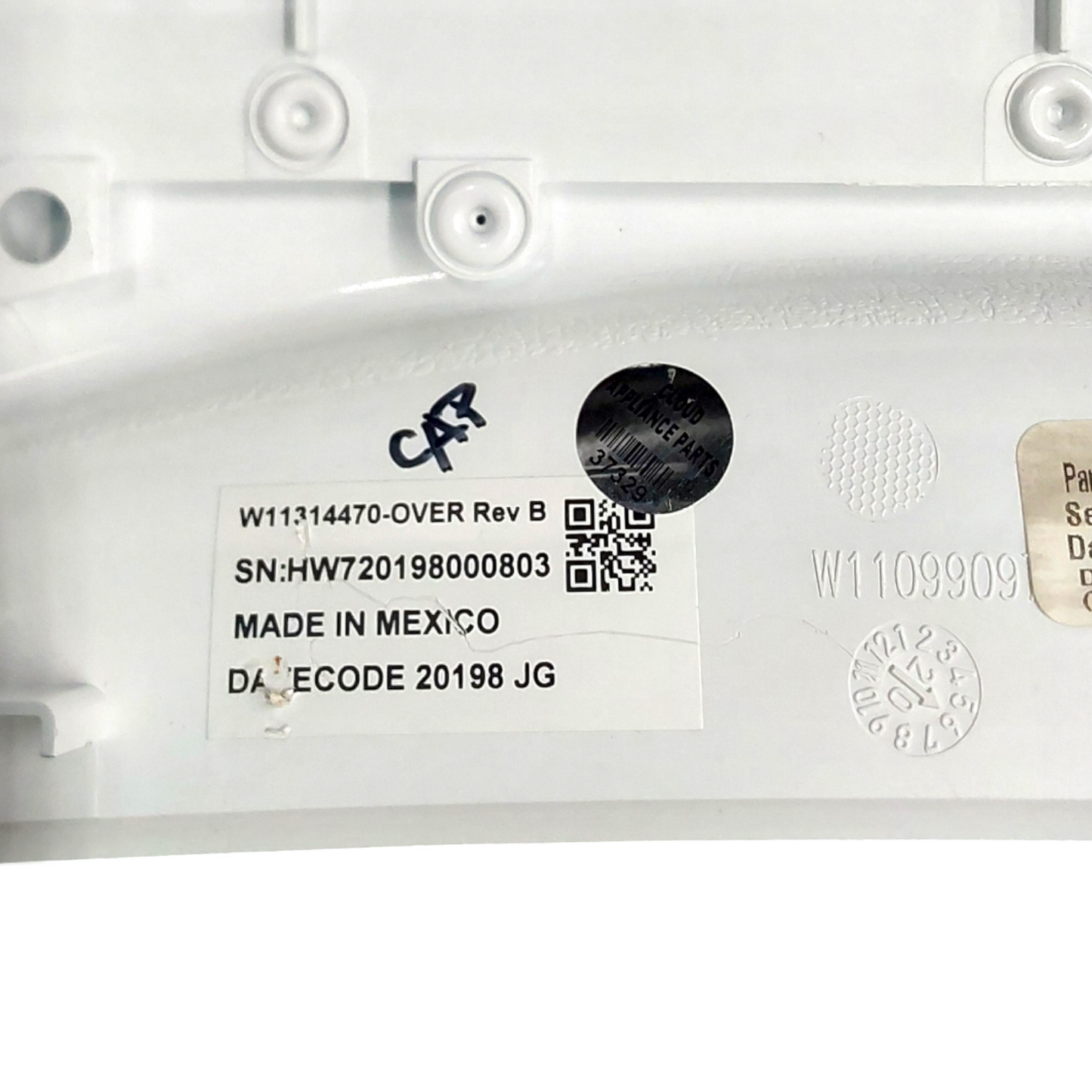 Genuine Whirlpool Dryer Control Panel W11314470 Same Day Ship & 60 Days Warranty