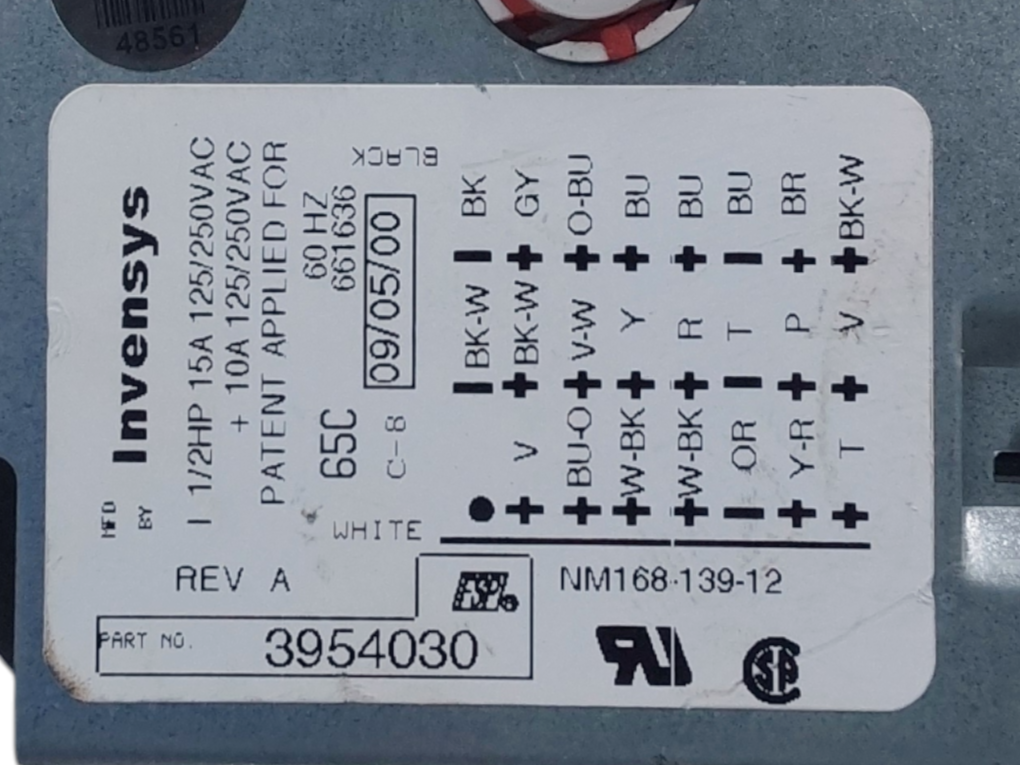 Genuine Whirlpool Washer Timer 3954030 **Same Day Shipping & 60 Days Warranty***