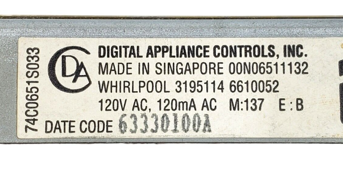 Genuine Whirlpool Range Control Board 3195114 *Same Day Ship & 60 Days Warranty*