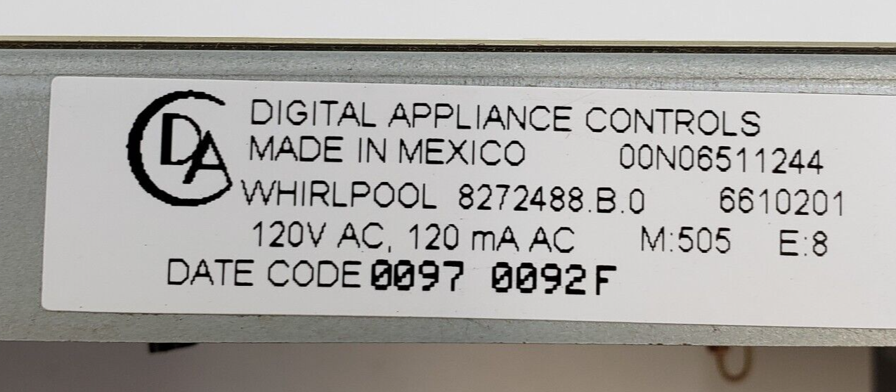 Genuine Whirlpool Range Control Board 8272488 *Same Day Ship & 60 Days Warranty*