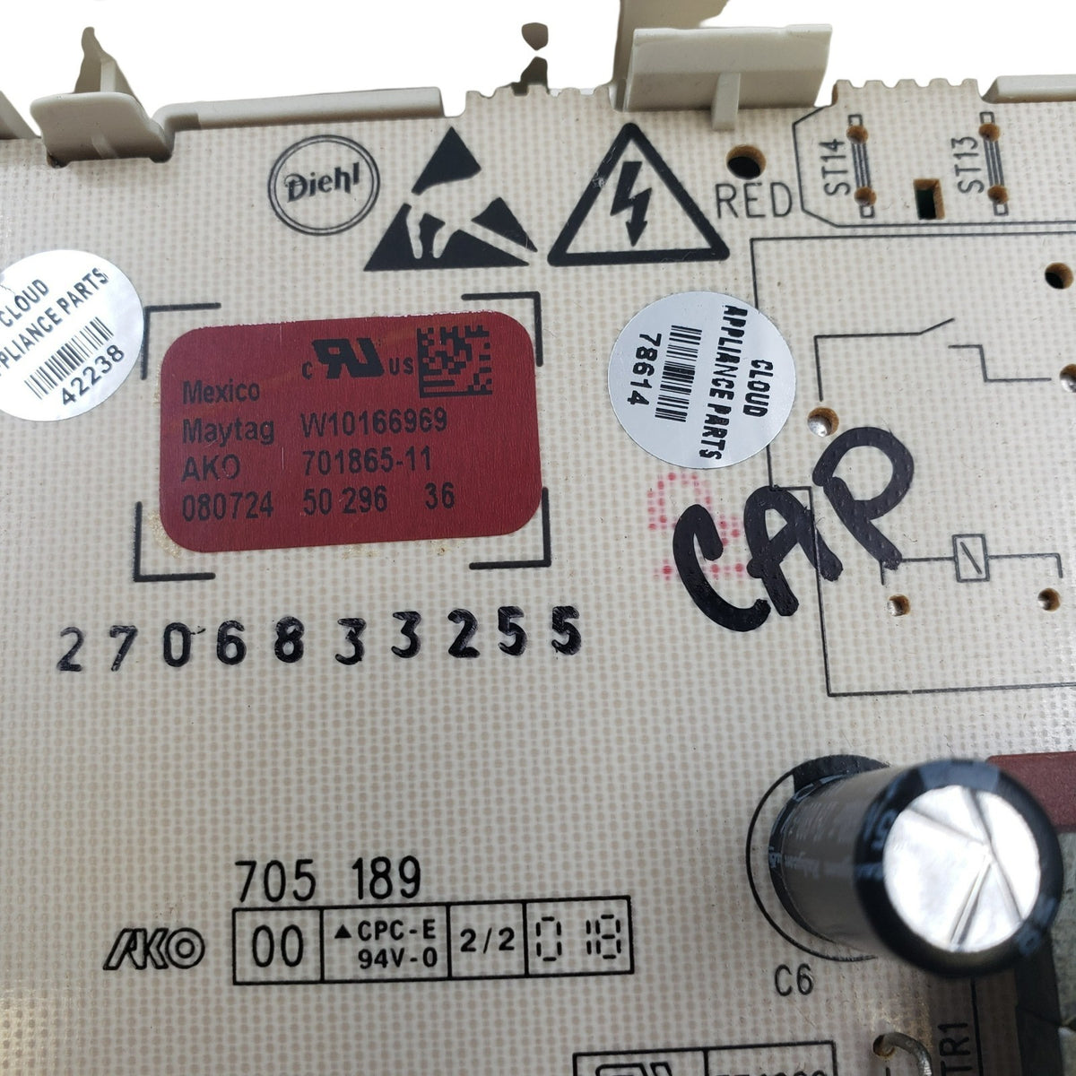 Whirlpool Genuine Oven Control Board W10166969 *Same Day Ship & 60 Days Warranty
