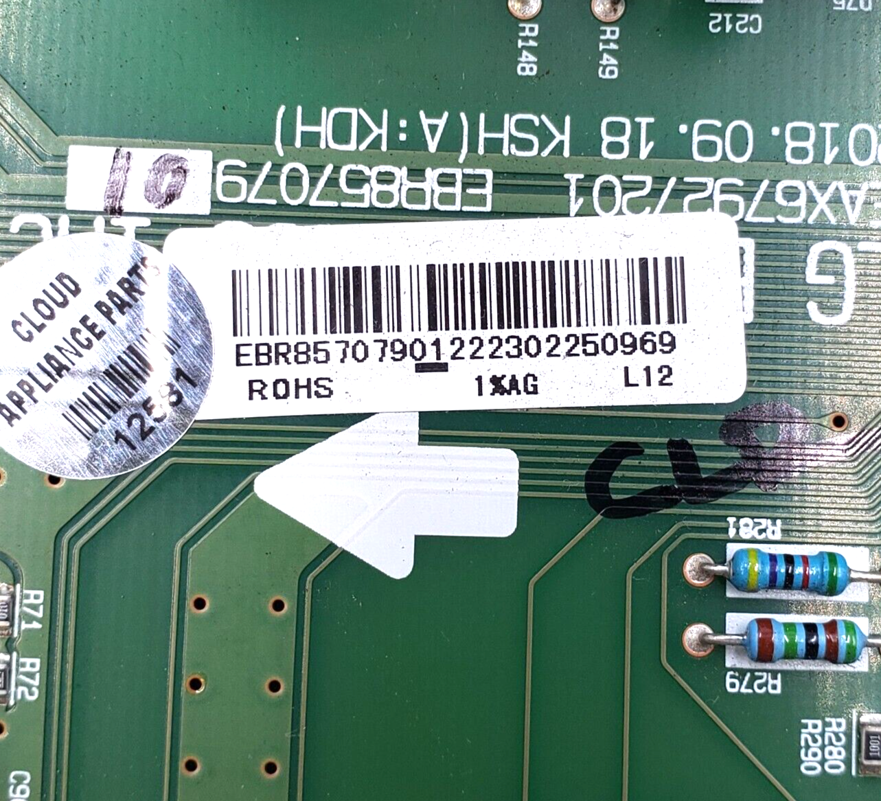 New LG Oven Microwave Control Board EBR85707901 Same Day Ship & 60 Days Warranty