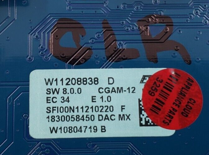 Genuine Whirlpool Oven Control Board W11208838 Same Day Ship & *60 Days Warranty
