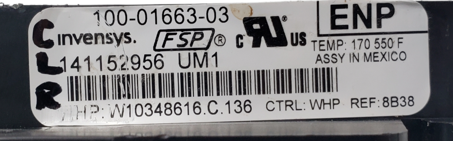 Genuine Whirlpool Oven Control Board W10348616 Same Day Ship & *60 Days Warranty