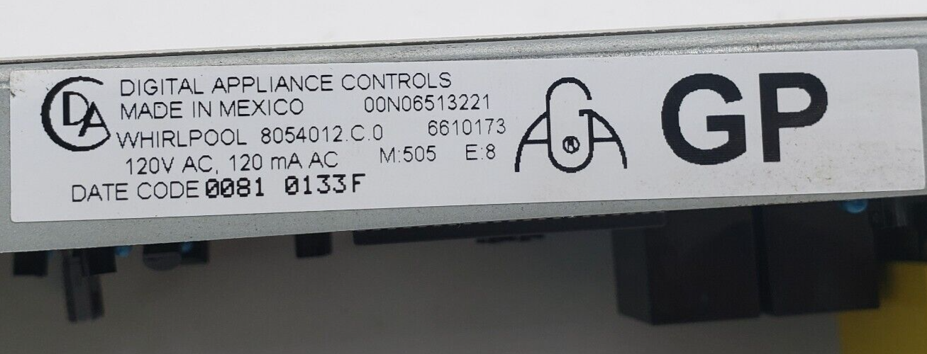 Genuine Whirlpool Oven Control Board 8054012 **Same Day Ship & 60 Days Warranty*