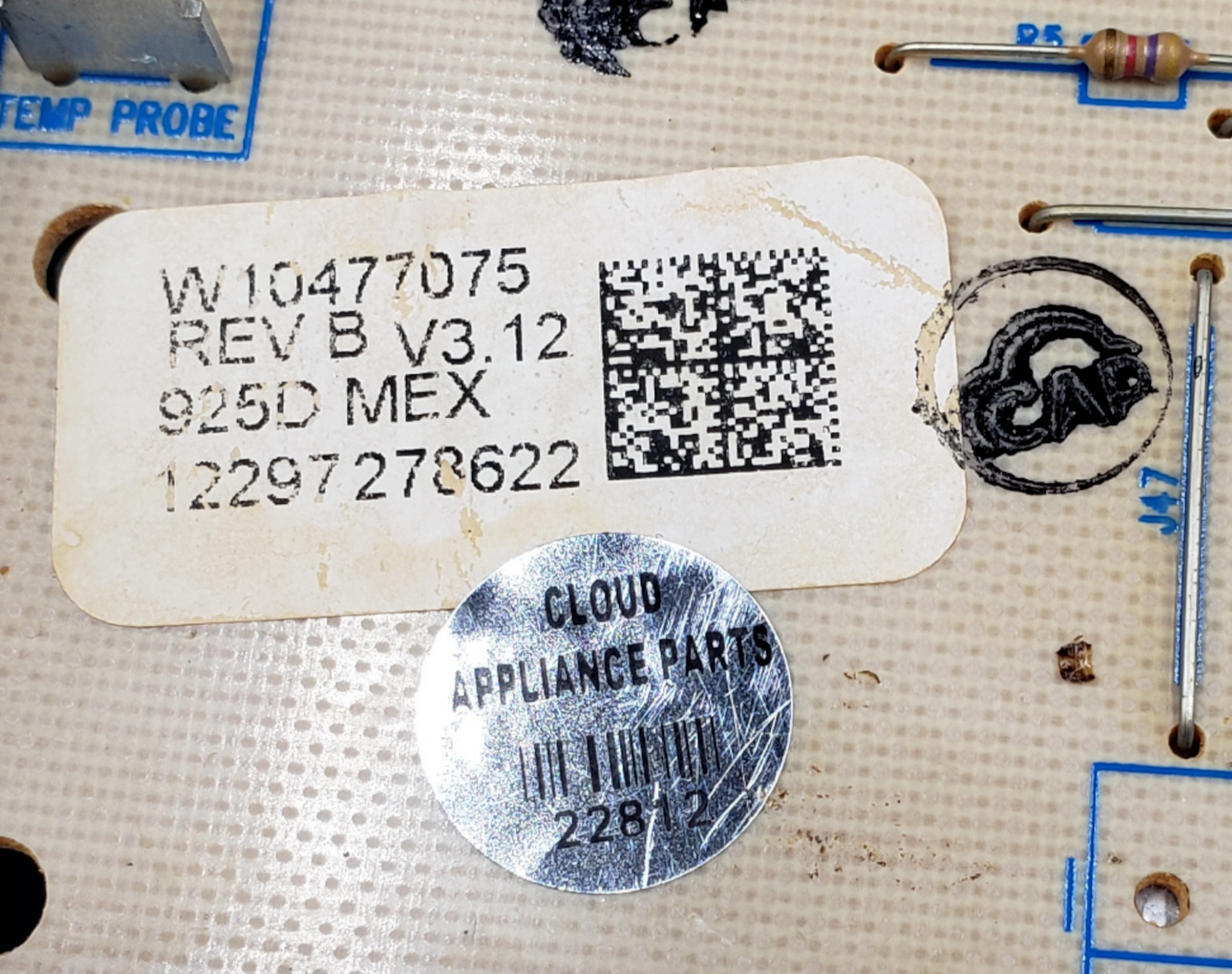 Genuine Range Control Board W10477075 Same Day Ship & 60 Days Warranty