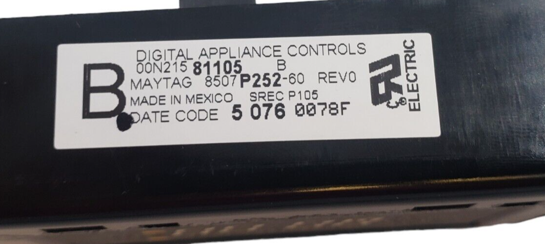 Genuine Maytag Range Control 8507P252-60 Same Day Shipping & 60 Days Warranty*