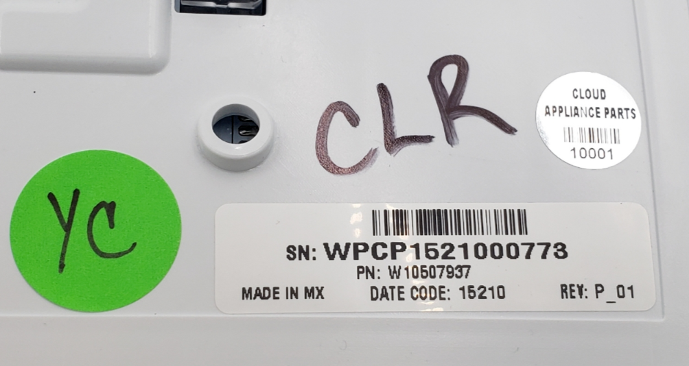 Genuine Whirlpool Washer Control W10507937 Same Day Shipping & 60 Days Warranty*