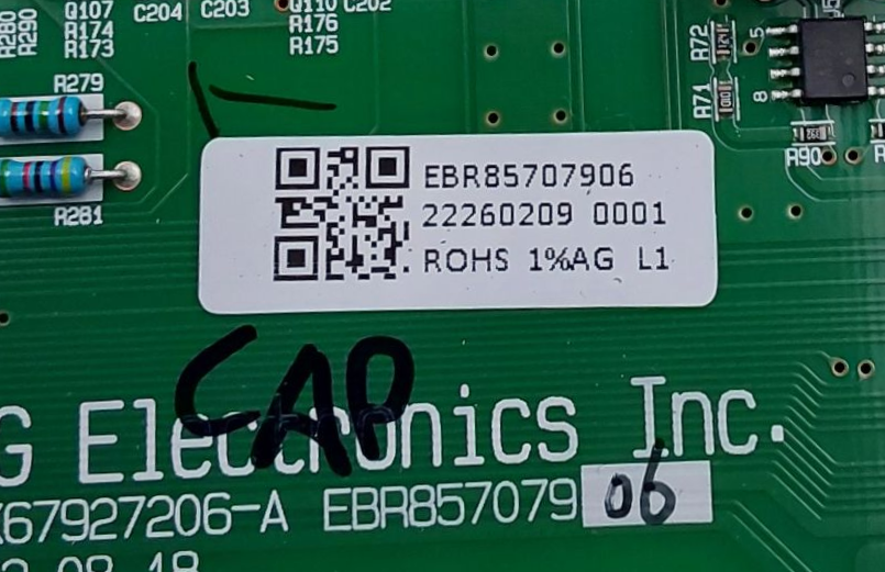 LG New Range Control Board EBR85707906 ***Same Day Shipping & 60 Days Warranty**